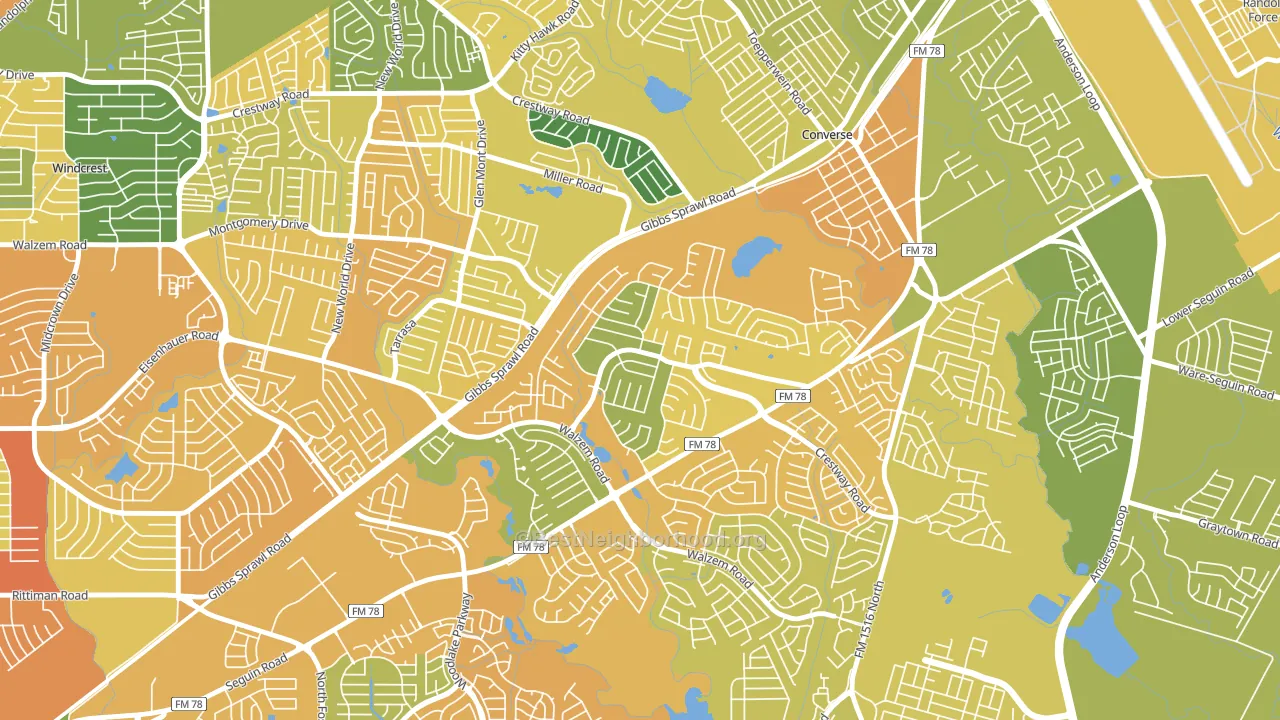 Ventura, San Antonio, TX block-group voter-turnout map