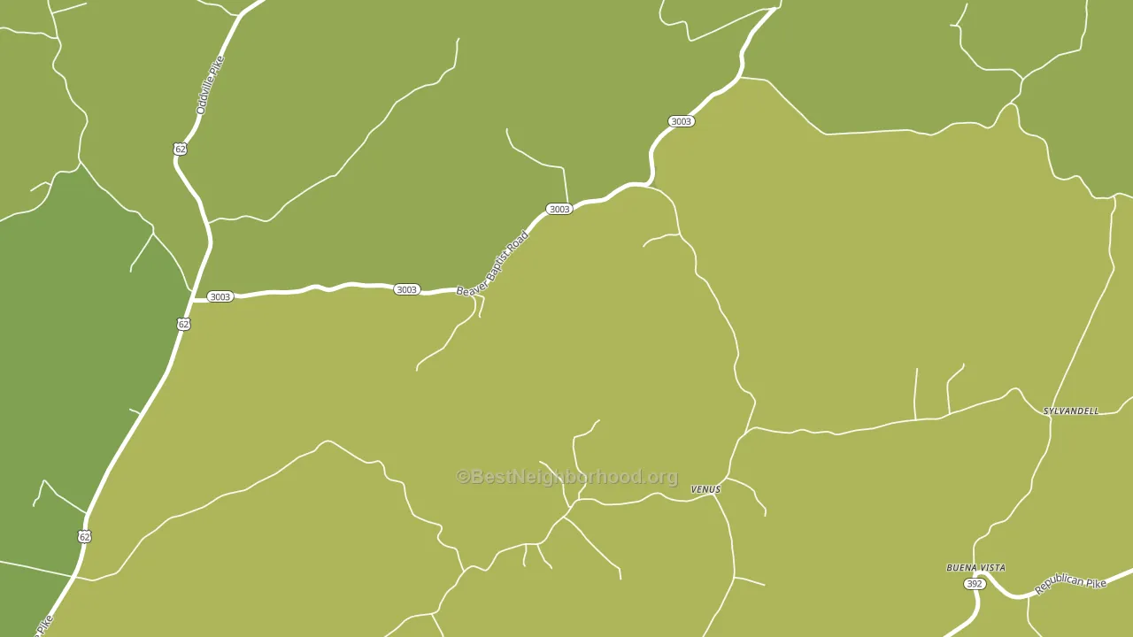 Venus, KY block-group voter-turnout map