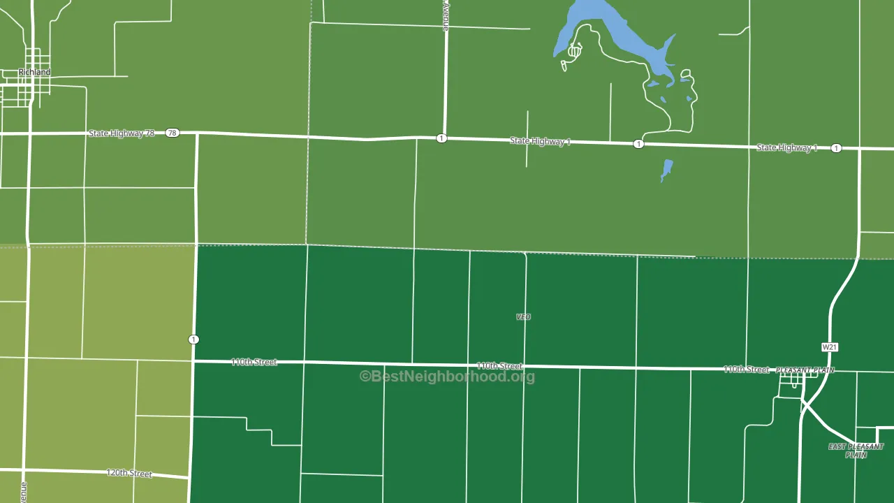 Veo, IA block-group voter-turnout map