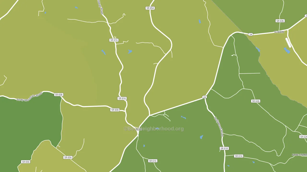 Vera, VA block-group voter-turnout map