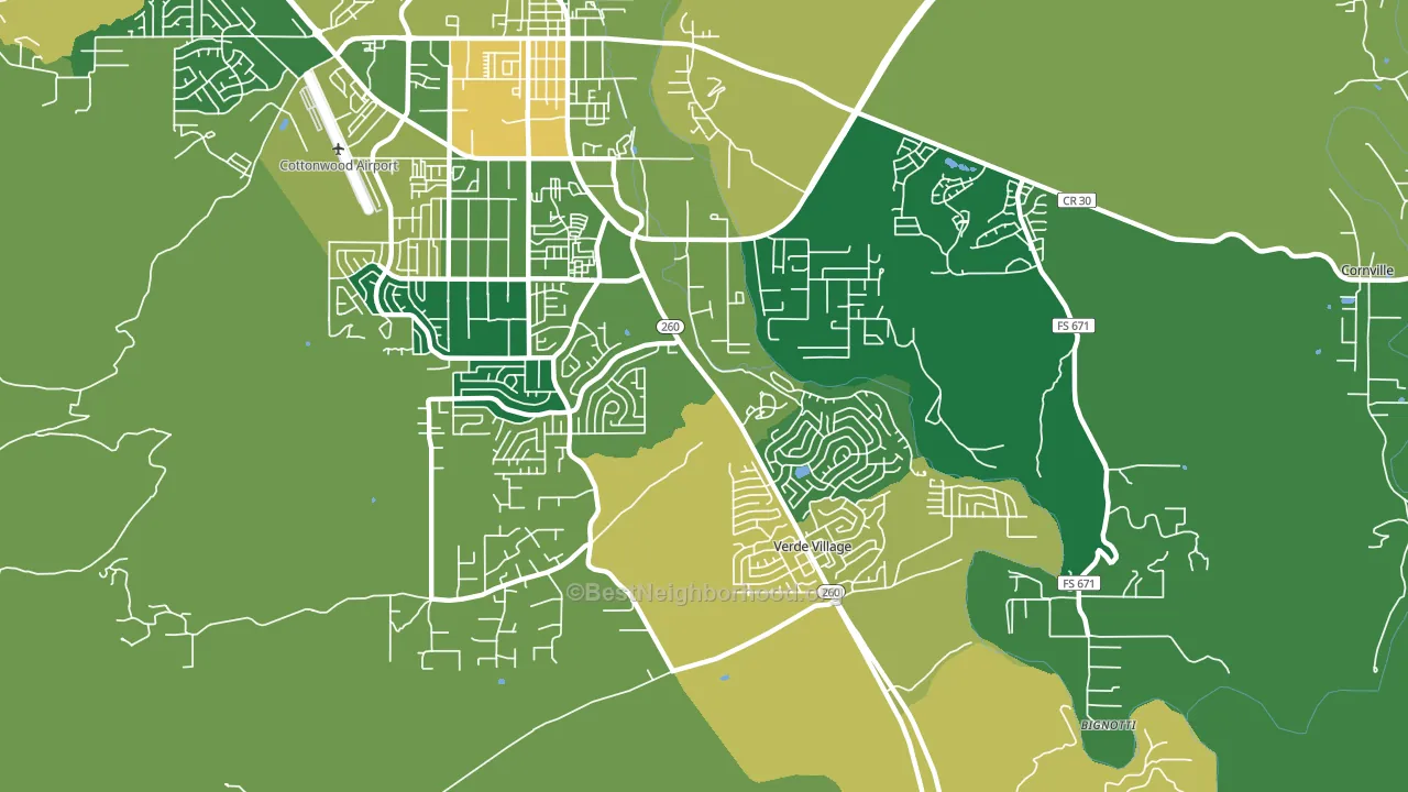 Verde Village, AZ block-group voter-turnout map