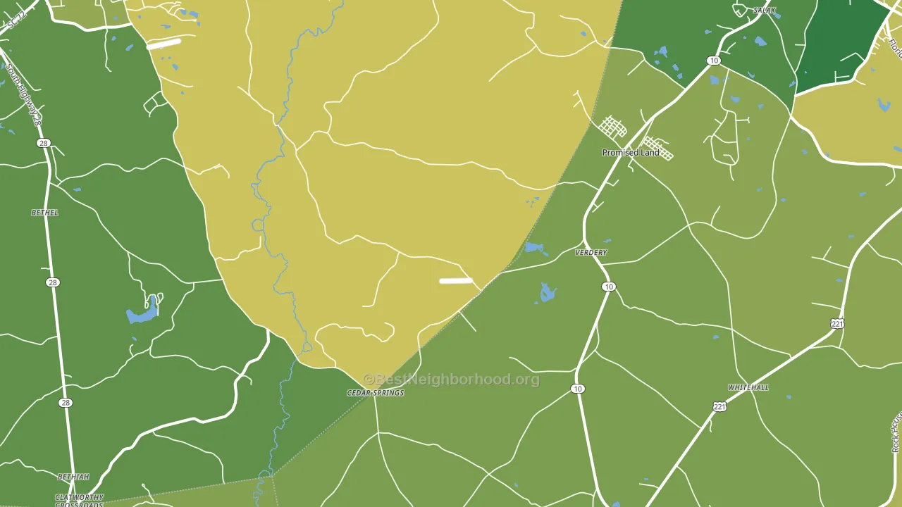 Verdery, SC block-group voter-turnout map