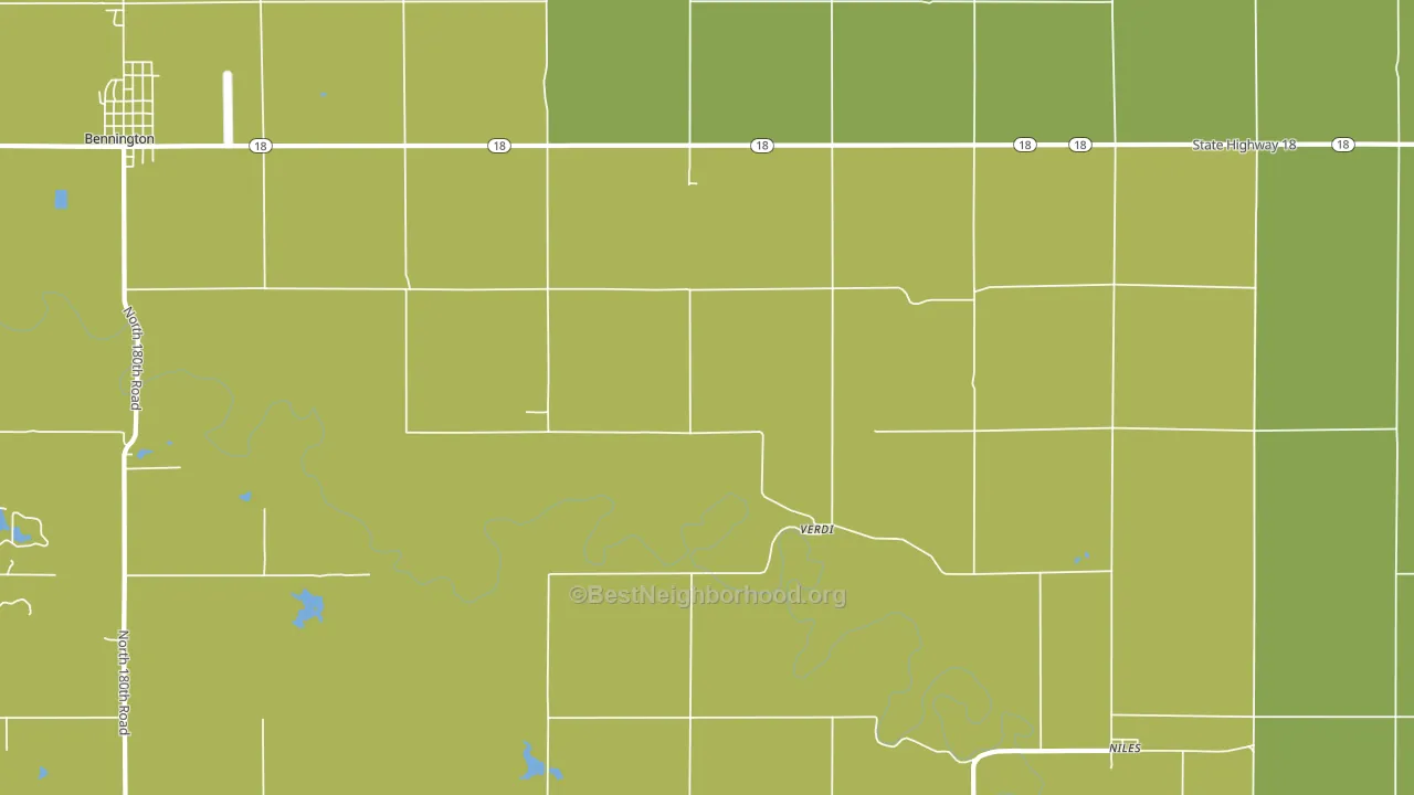 Verdi, KS block-group voter-turnout map