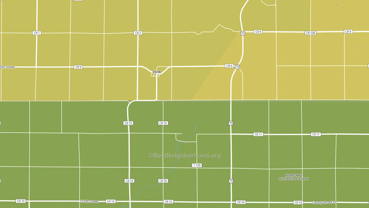 Verdi, MN block-group voter-turnout map