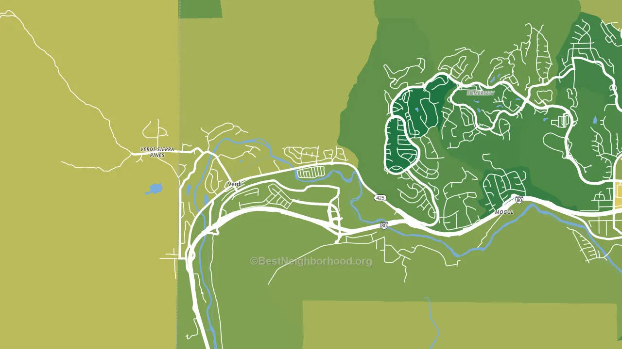 Verdi, NV block-group voter-turnout map