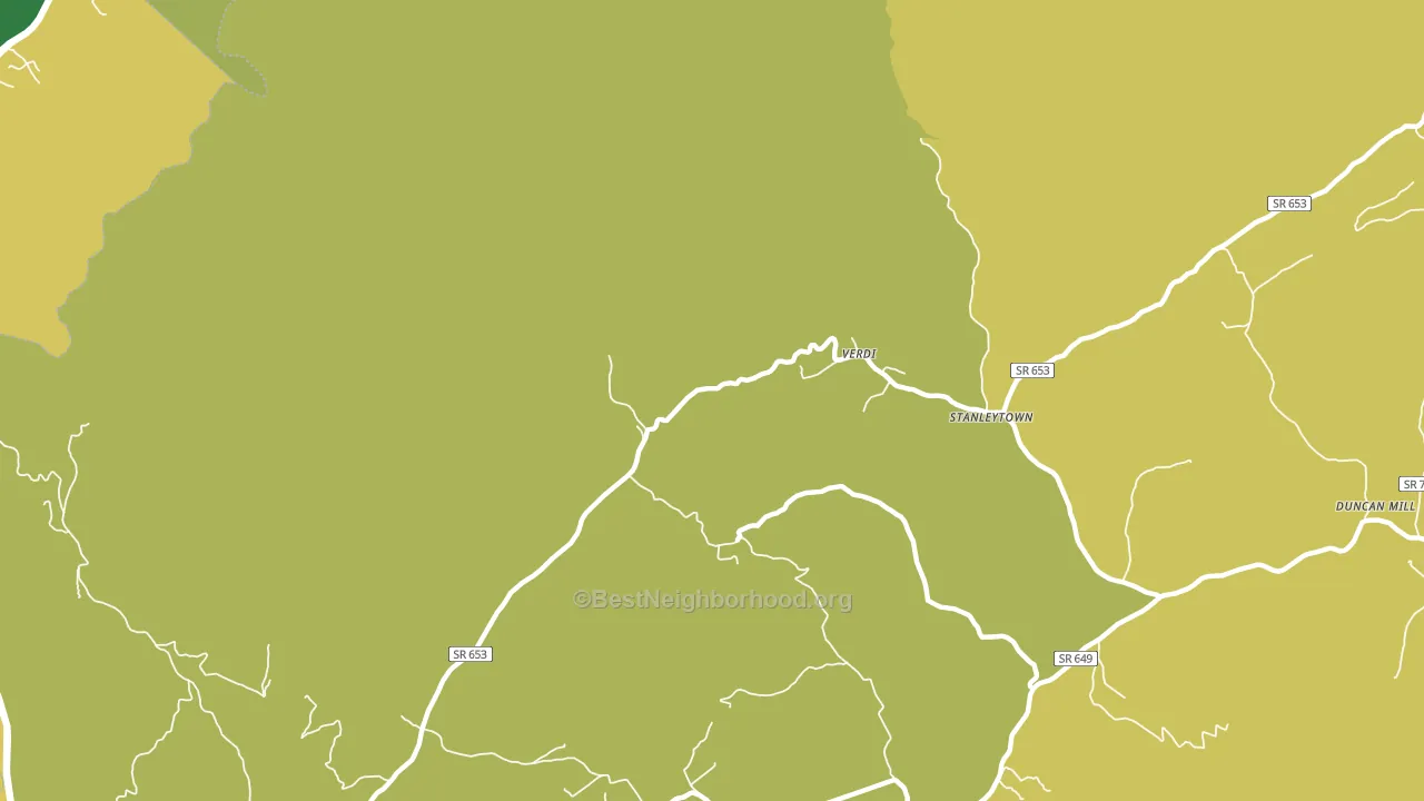 Verdi, VA block-group voter-turnout map
