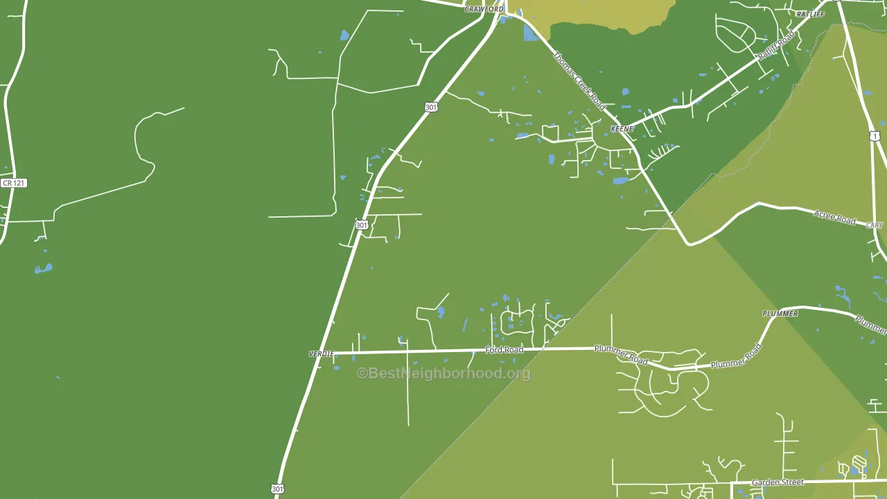 Verdie, FL block-group voter-turnout map