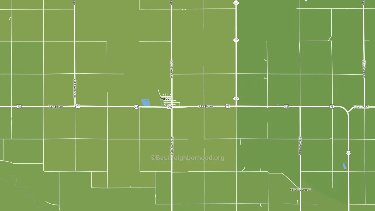 Verdon, NE block-group voter-turnout map