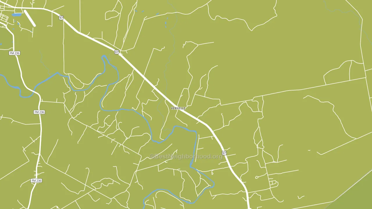 Verhelle, TX block-group voter-turnout map