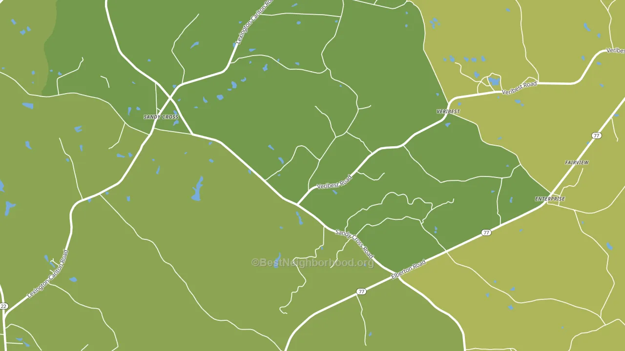Veribest, GA block-group voter-turnout map