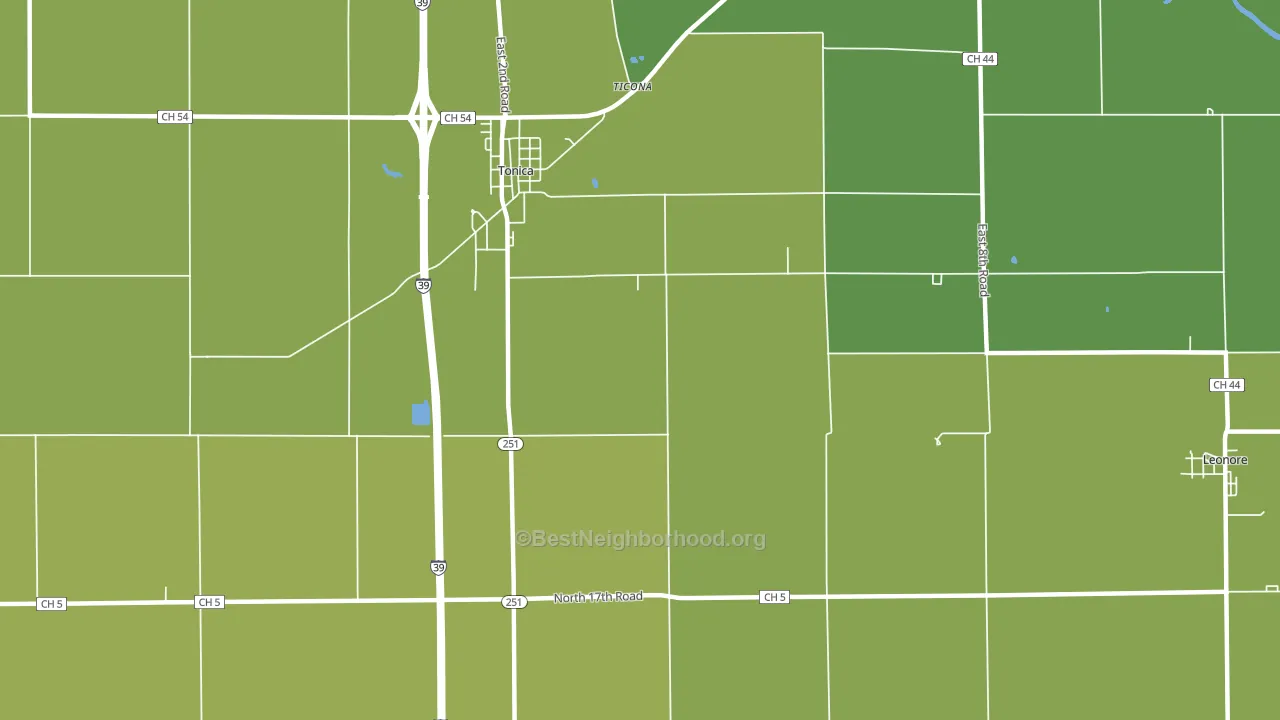 Vermilionville, IL block-group voter-turnout map