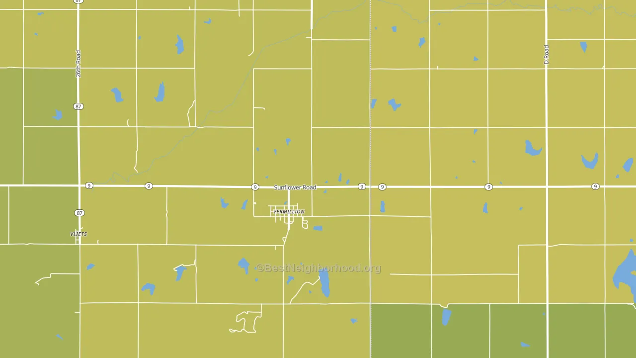 Vermillion, KS block-group voter-turnout map