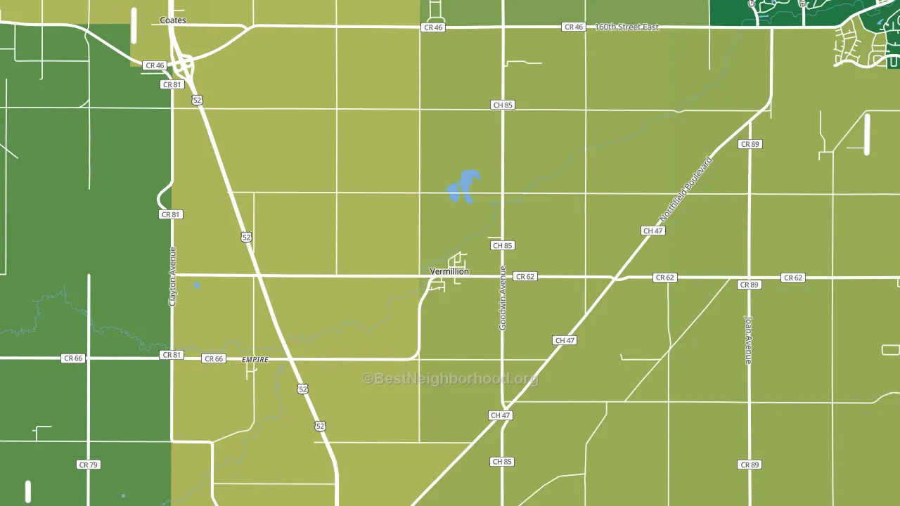 Vermillion, MN block-group voter-turnout map