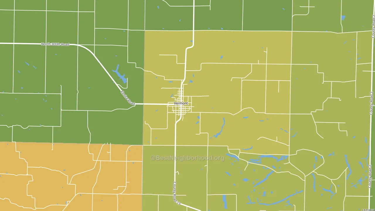 Vermont, IL block-group voter-turnout map
