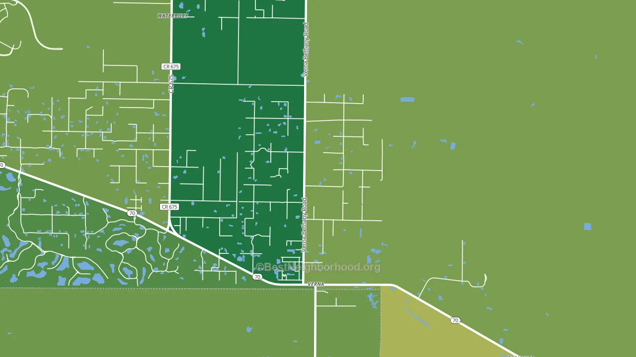 Verna, FL block-group voter-turnout map