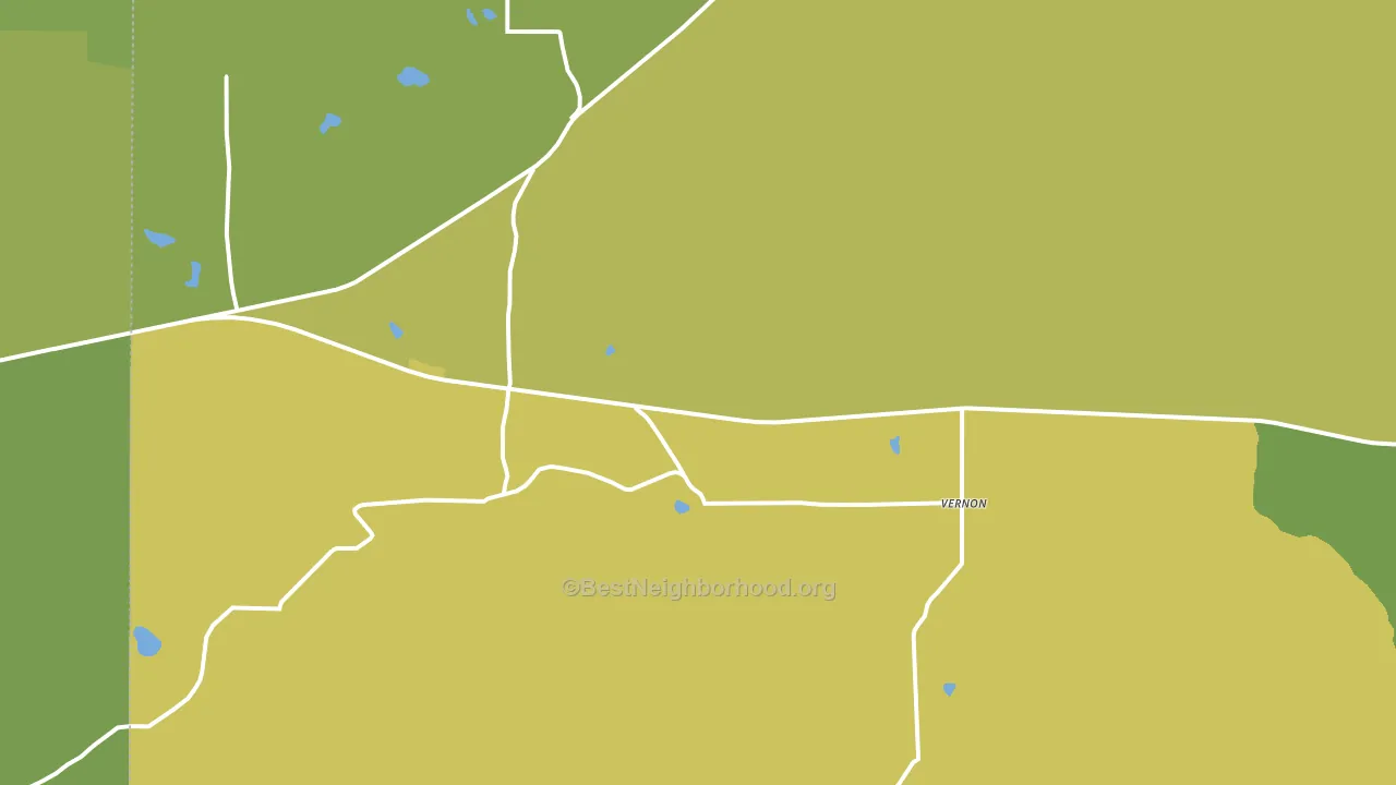 Vernon, AZ block-group voter-turnout map