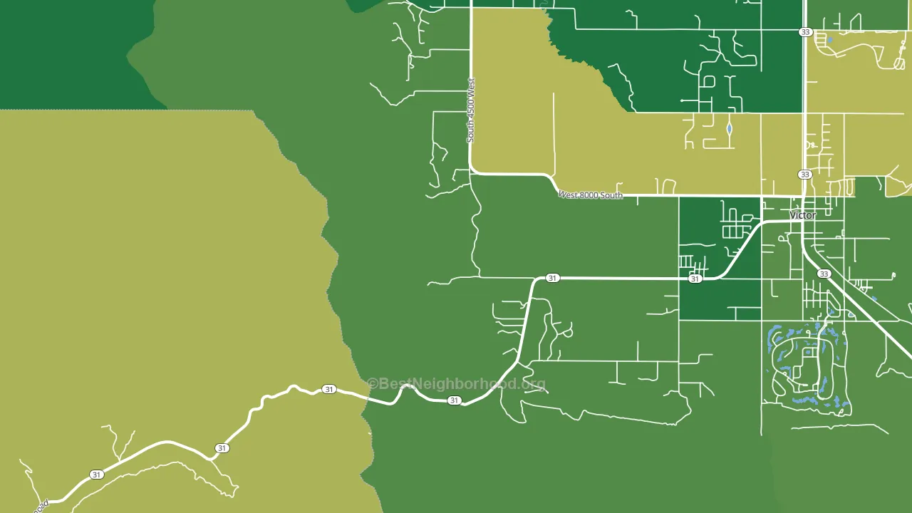 Vernon, ID block-group voter-turnout map