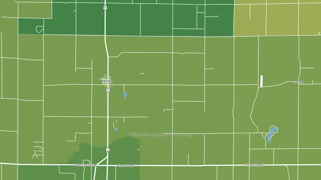 Vernon, IL block-group voter-turnout map