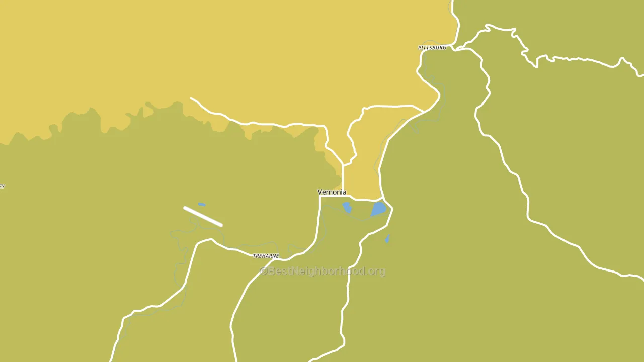 Vernonia, OR block-group voter-turnout map