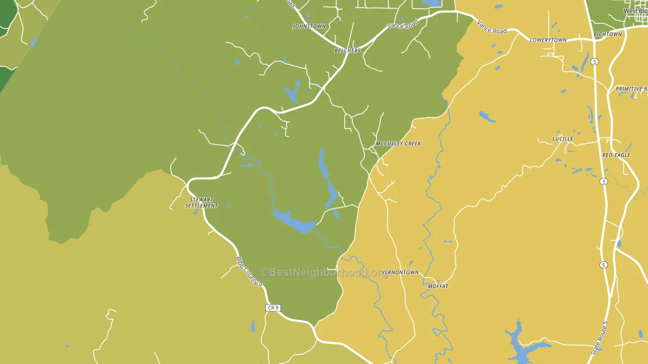 Vernontown, AL block-group voter-turnout map