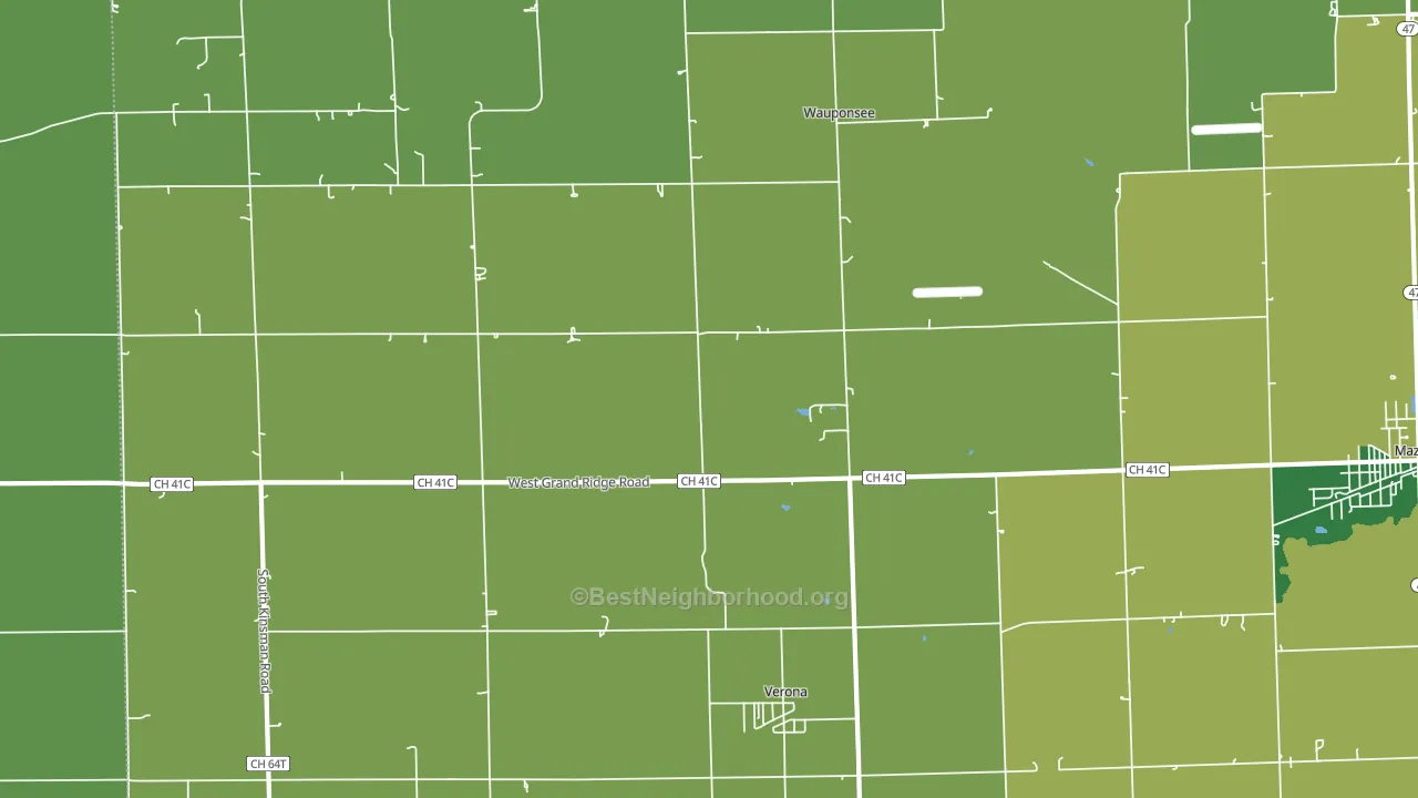 Verona, IL block-group voter-turnout map