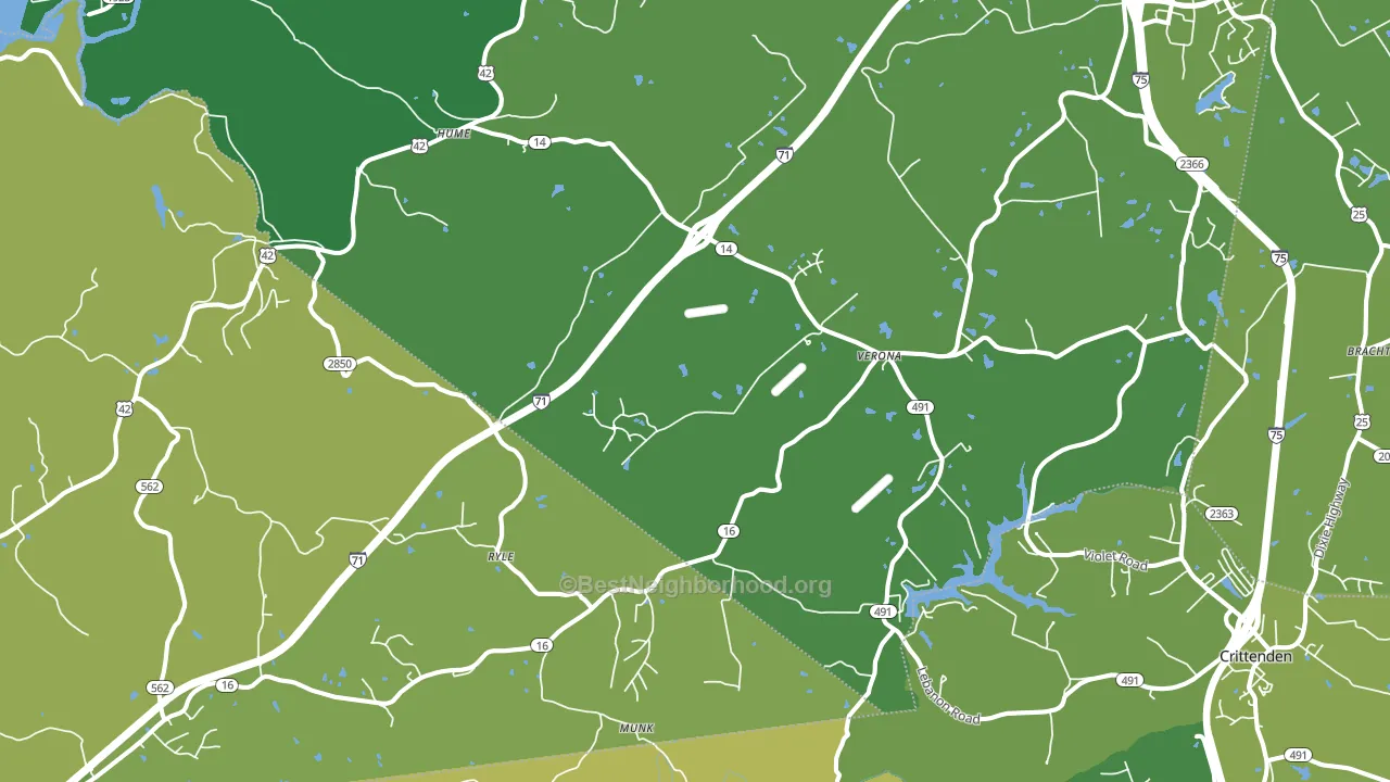 Verona, KY block-group voter-turnout map