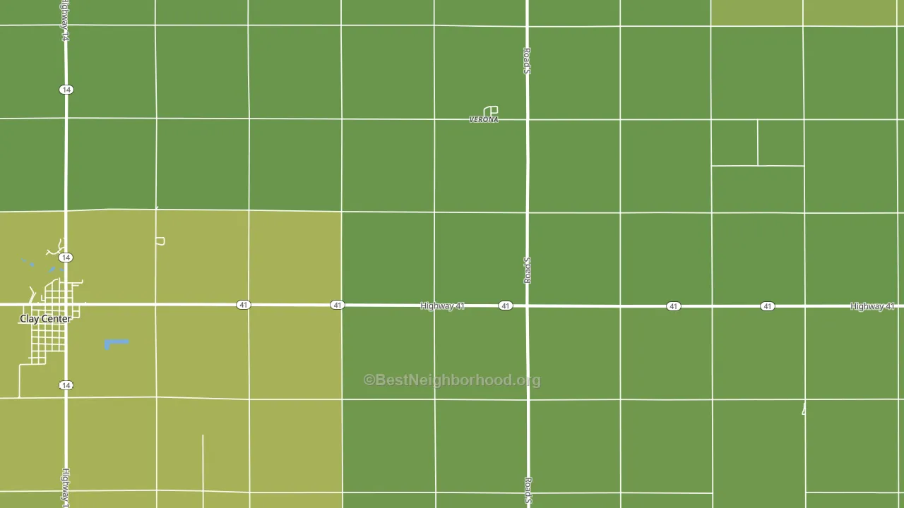 Verona, NE block-group voter-turnout map