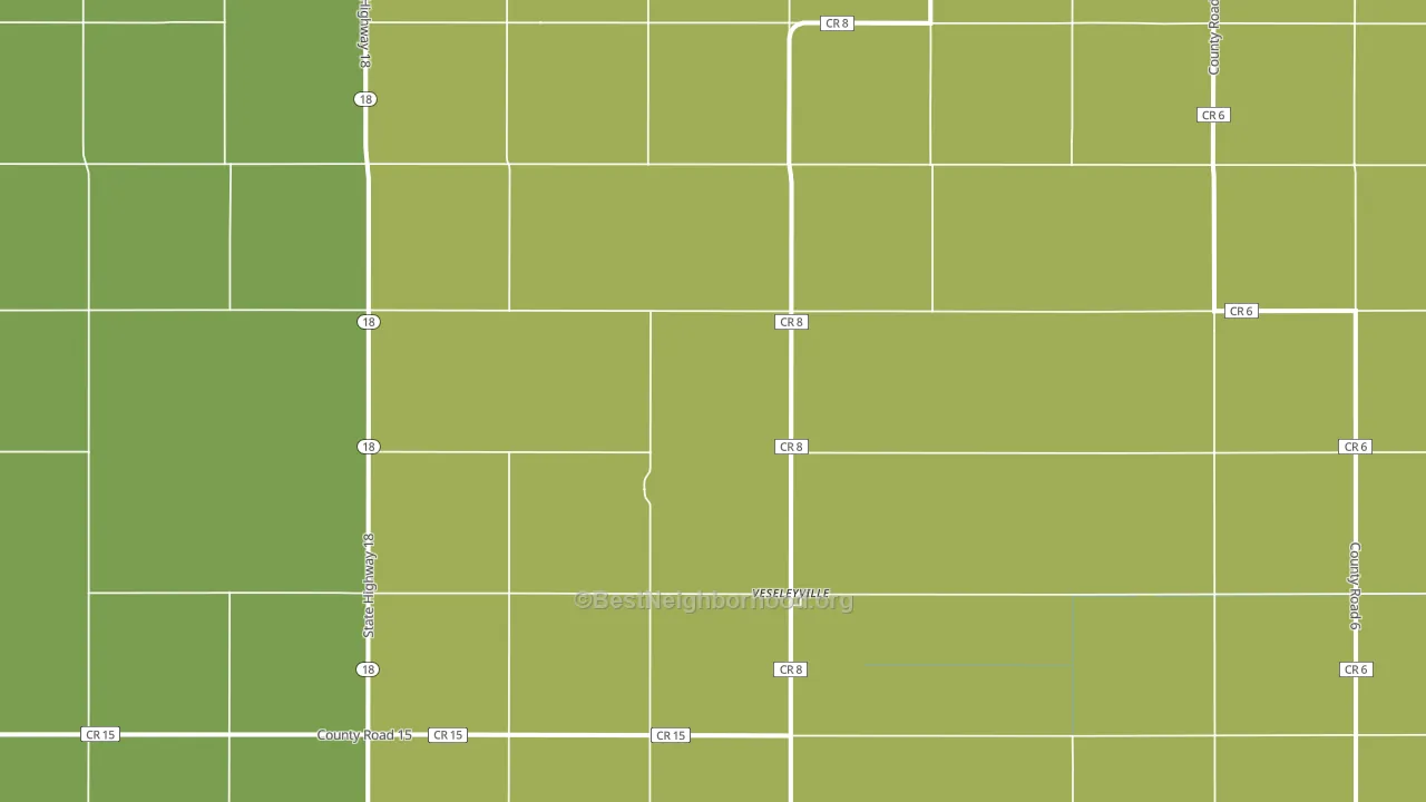 Veseleyville, ND block-group voter-turnout map