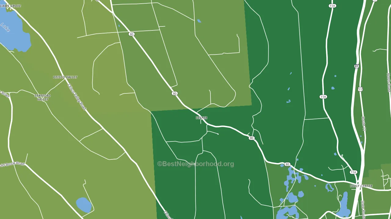 Vesper, NY block-group voter-turnout map