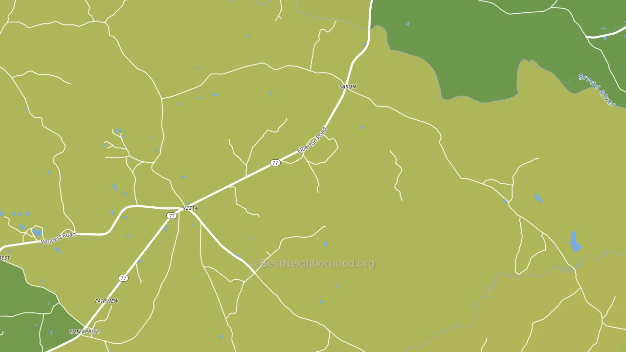 Vesta, GA block-group voter-turnout map