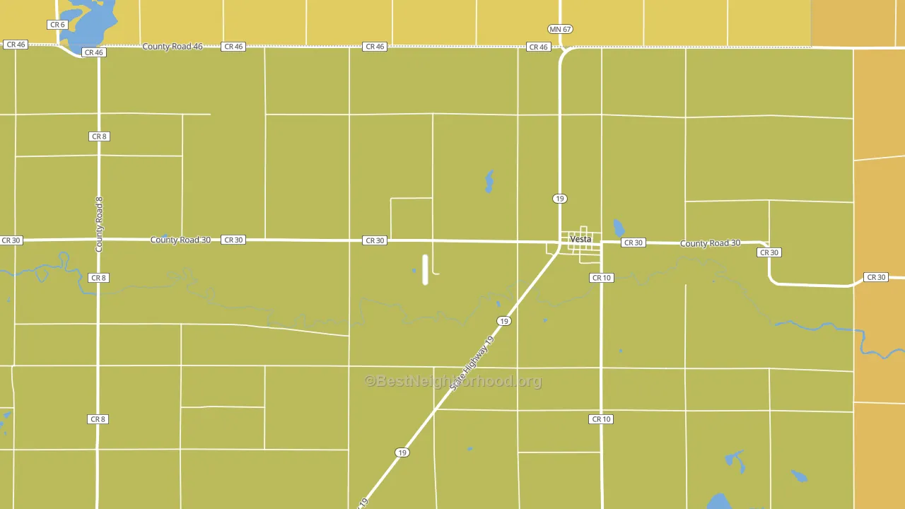 Vesta, MN block-group voter-turnout map