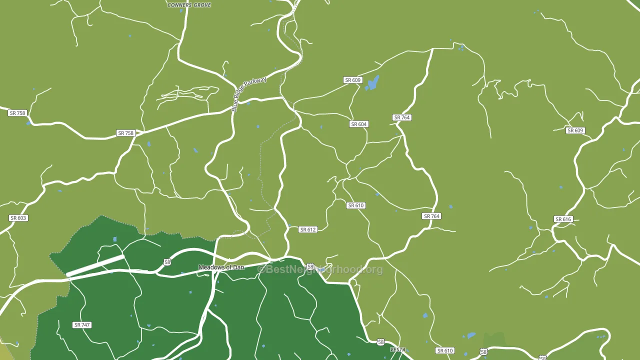 Vesta, VA block-group voter-turnout map