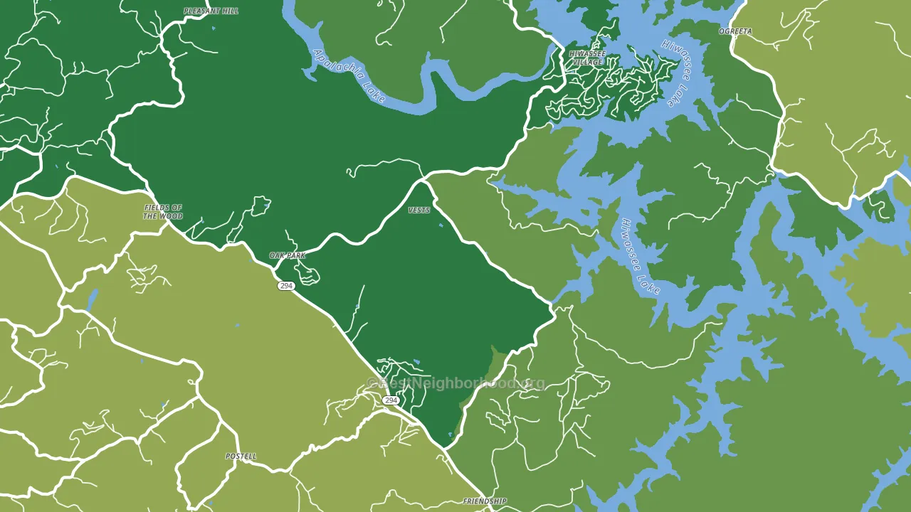 Vests, NC block-group voter-turnout map