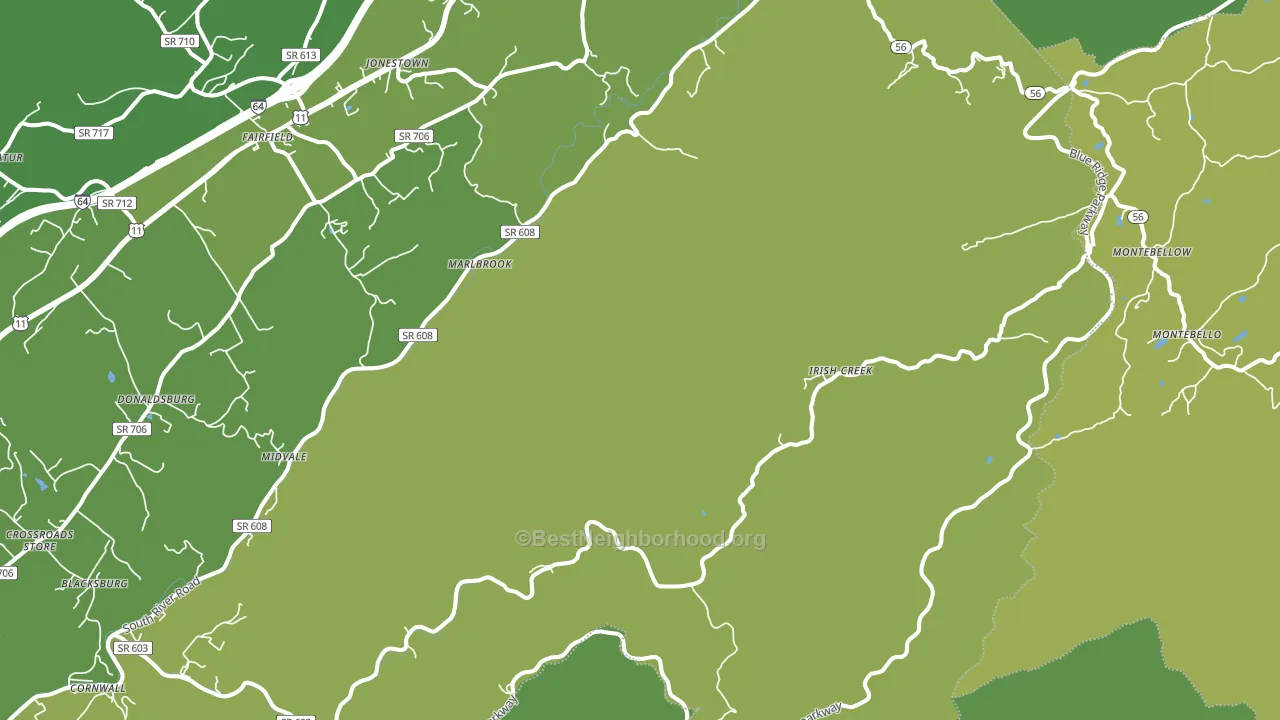 Vesuvius, VA block-group voter-turnout map