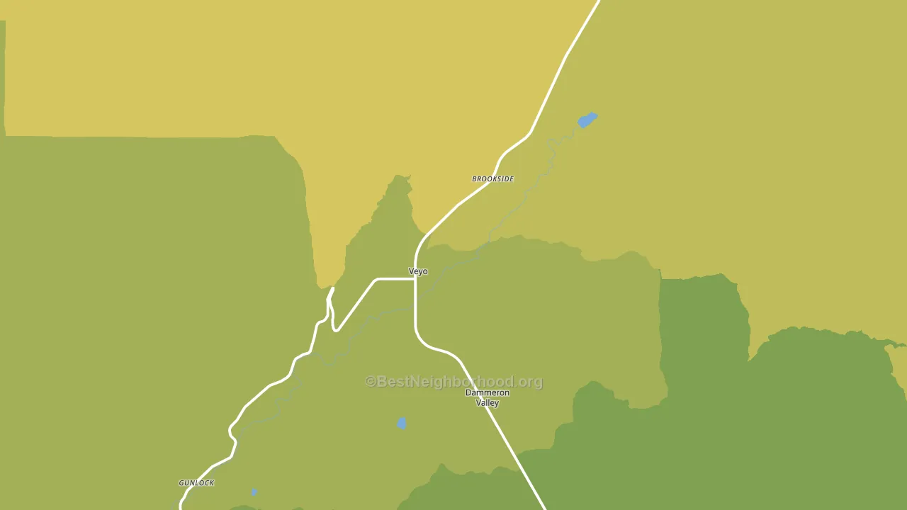 Veyo, UT block-group voter-turnout map