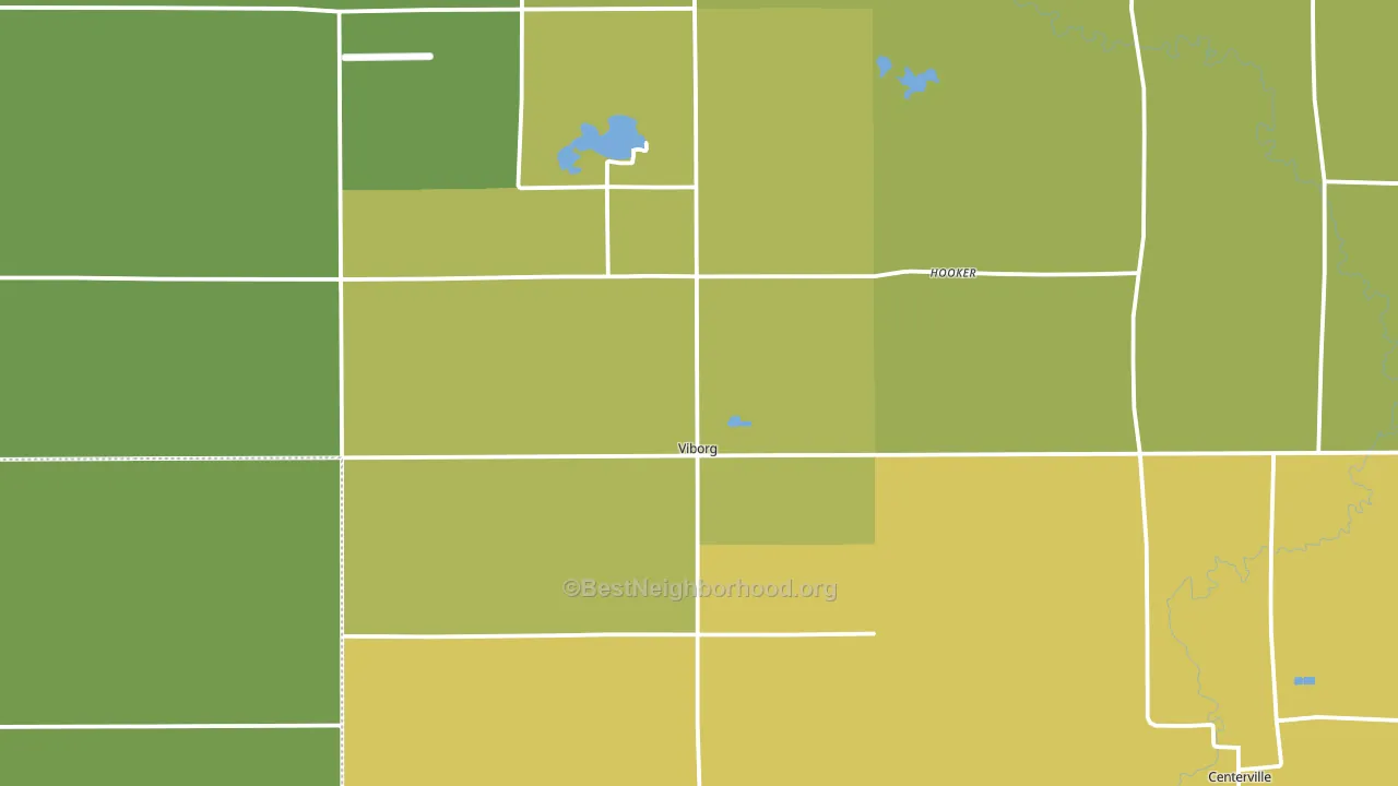 Viborg, SD block-group voter-turnout map