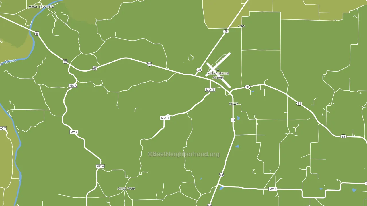 Vichy, MO block-group voter-turnout map