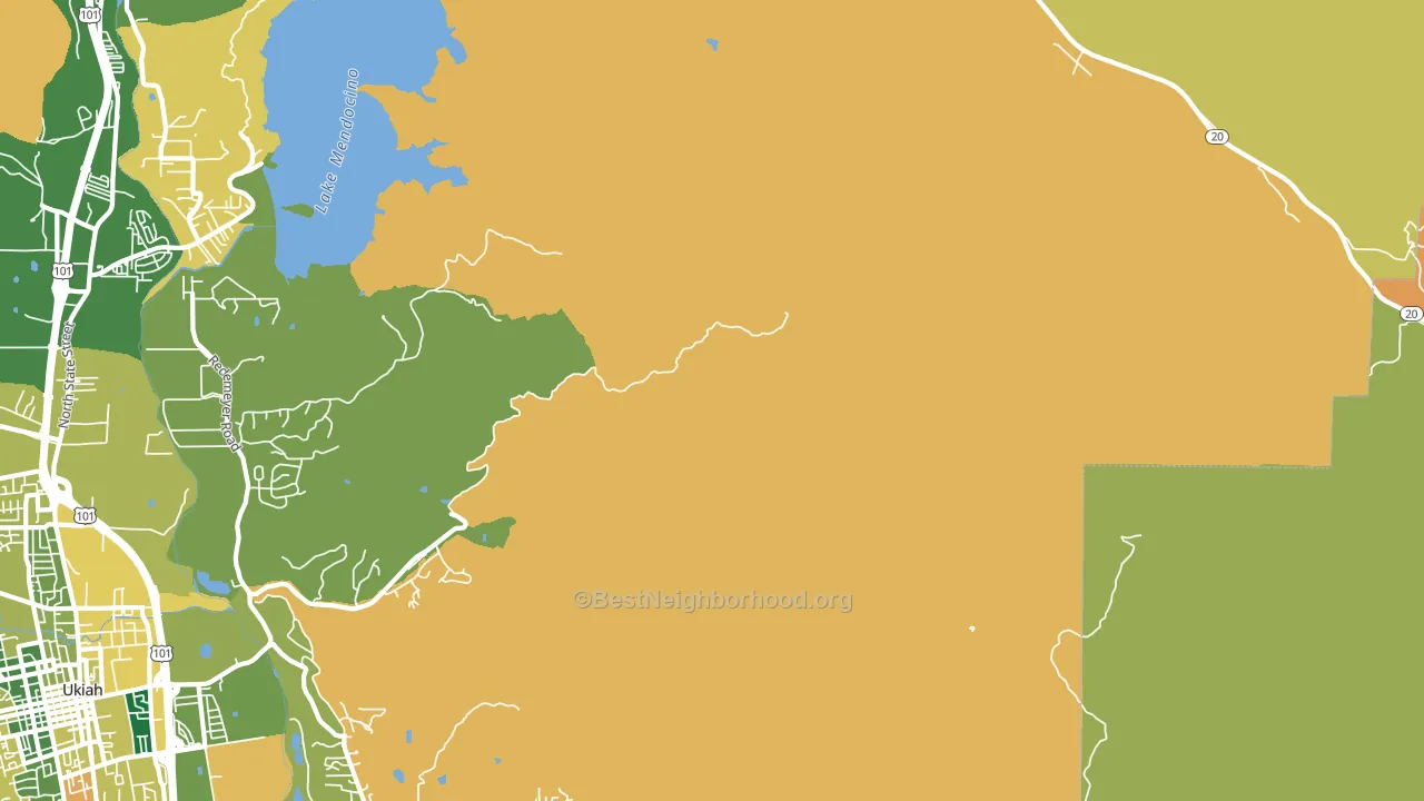 Vichy Springs, CA block-group voter-turnout map