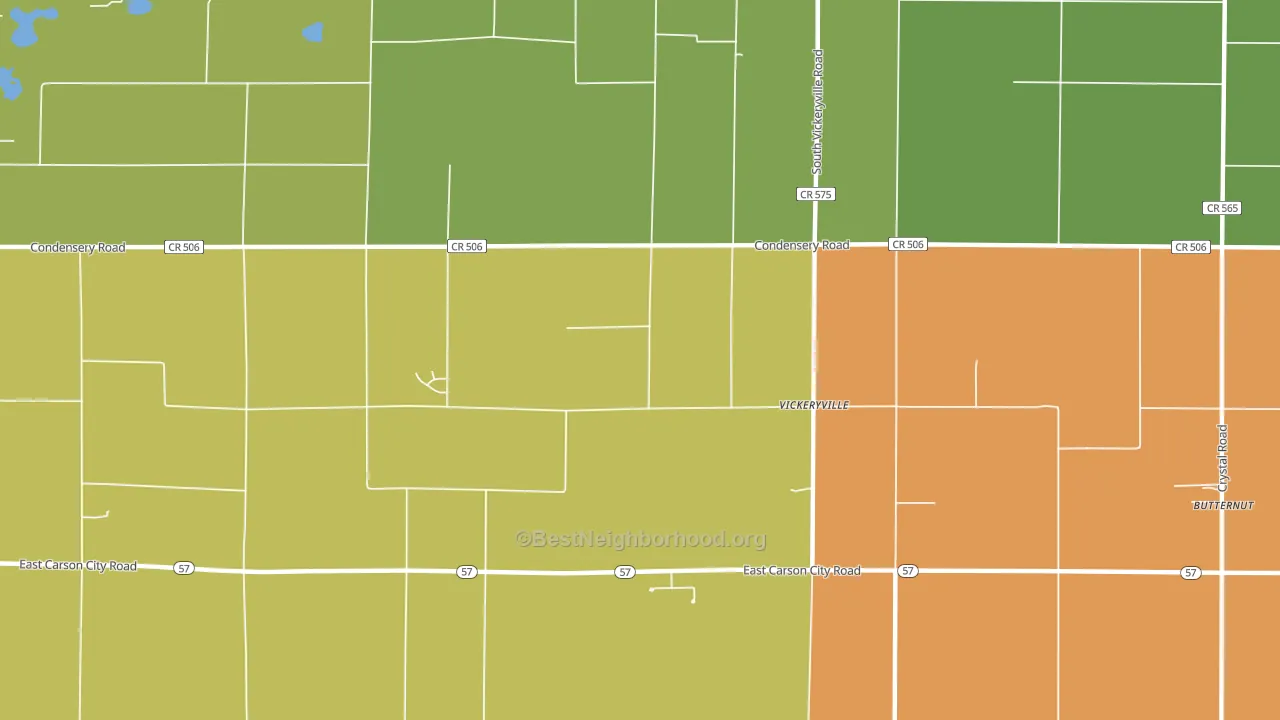 Vickeryville, MI block-group voter-turnout map