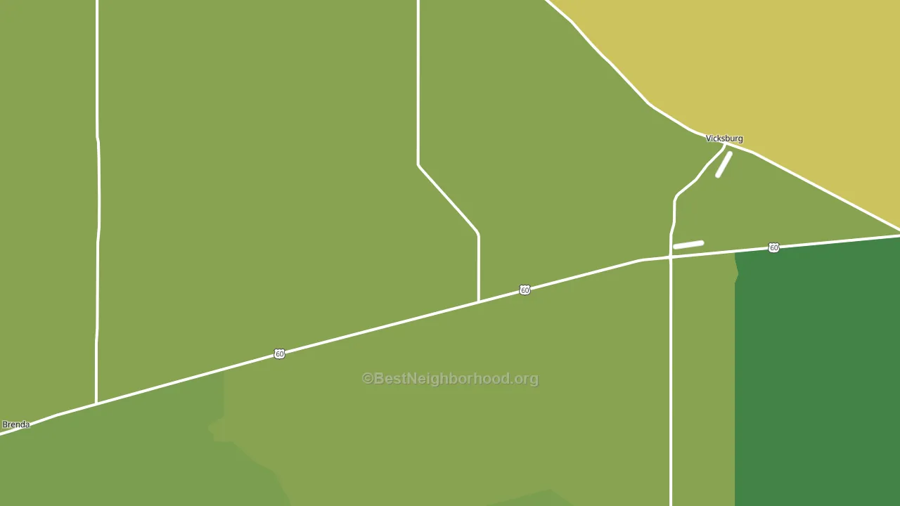 Vicksburg, AZ block-group voter-turnout map