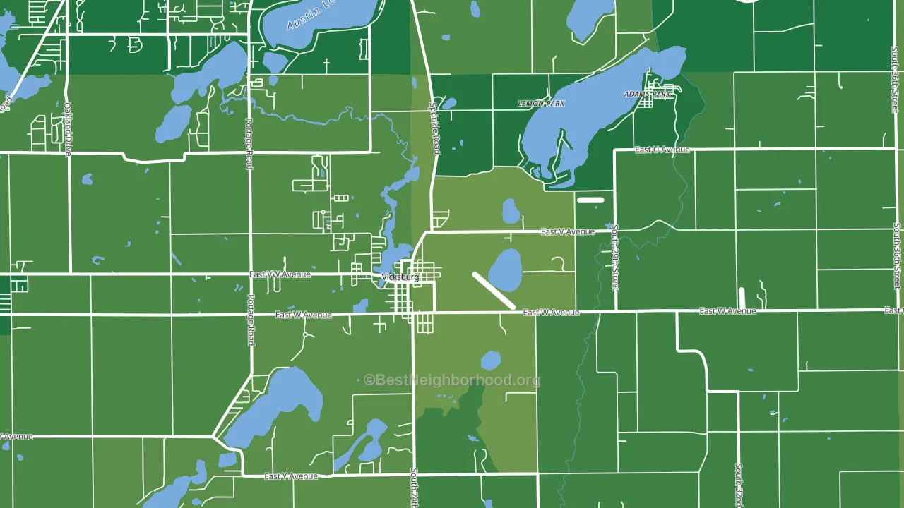 Vicksburg, MI block-group voter-turnout map