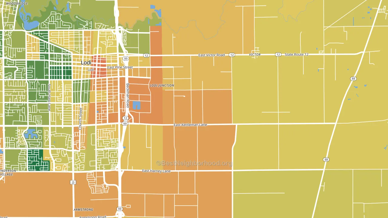 Victor, CA block-group voter-turnout map