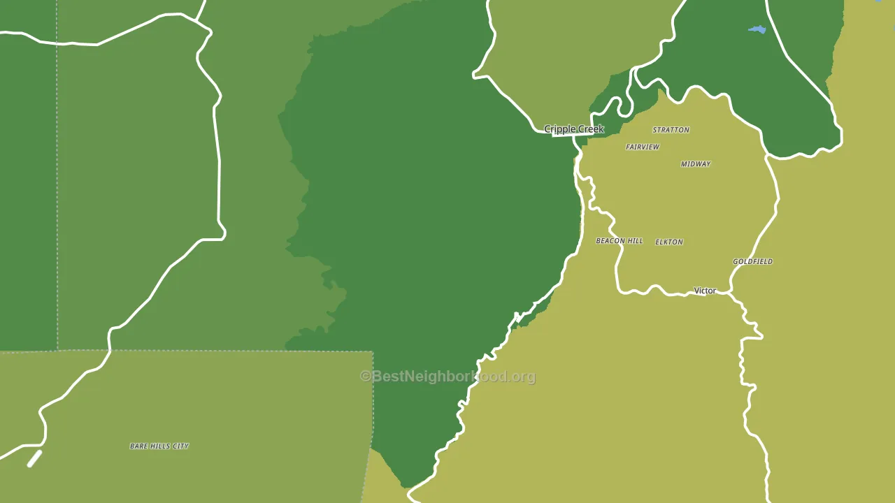 Victor, CO block-group voter-turnout map