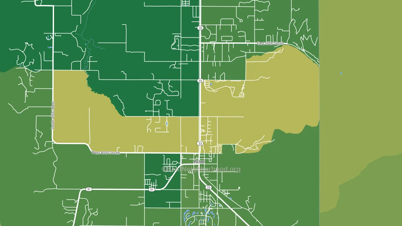 Victor, ID block-group voter-turnout map