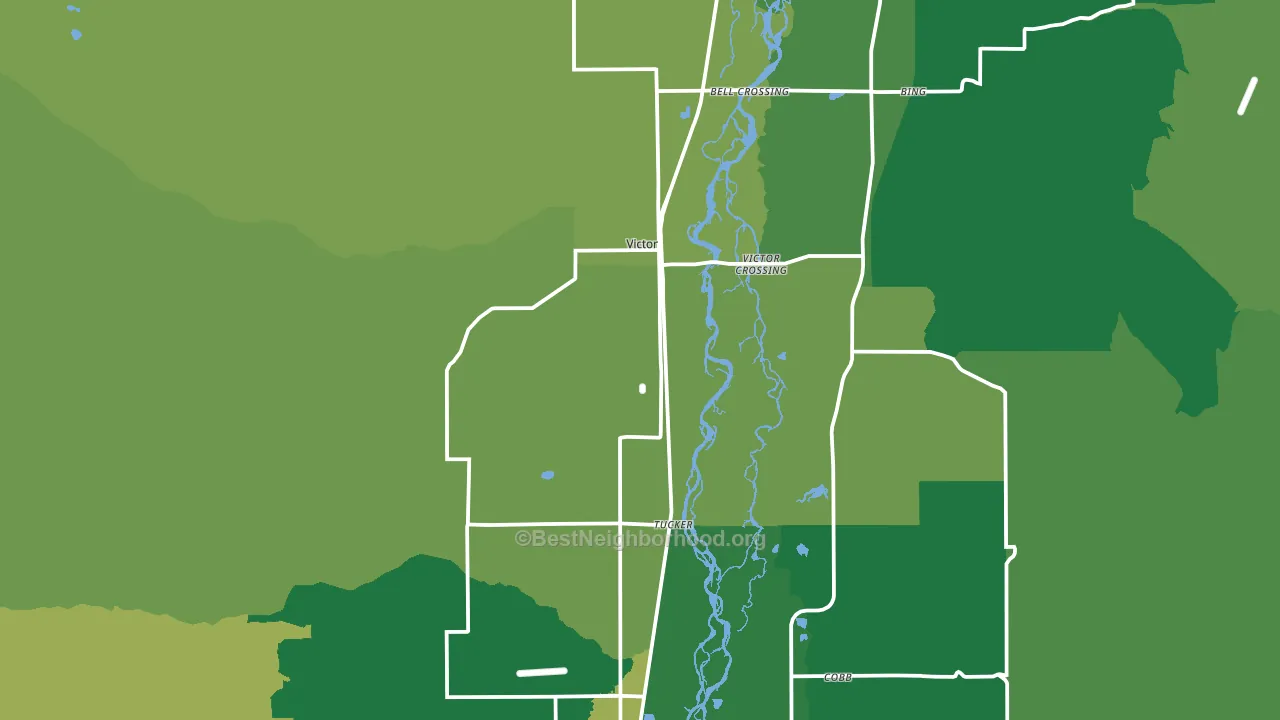 Victor, MT block-group voter-turnout map
