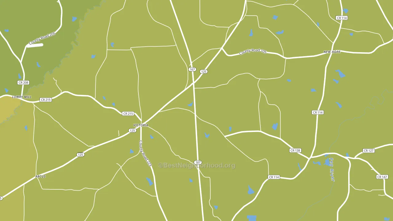 Victoria, AL block-group voter-turnout map