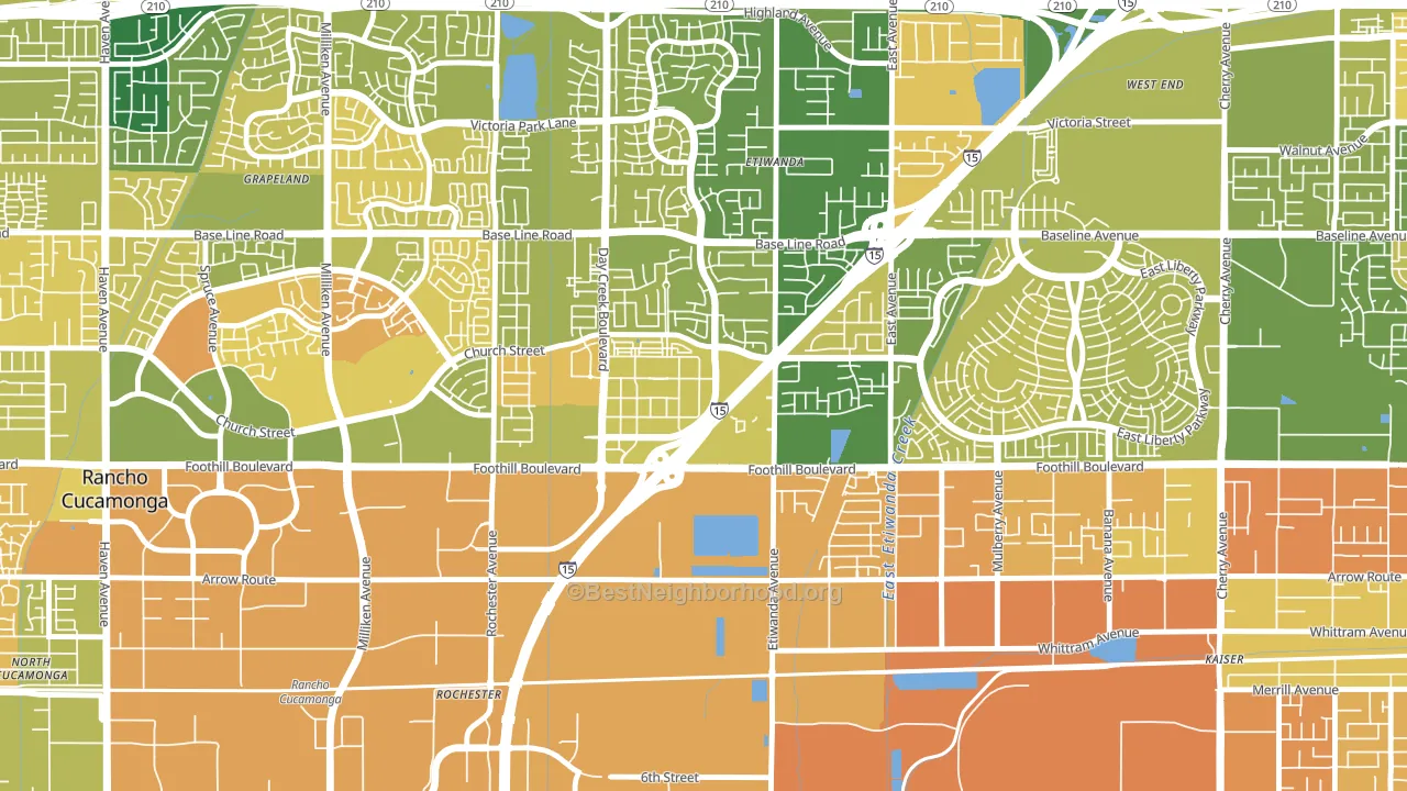 Victoria Gardens, Rancho Cucamonga, CA block-group voter-turnout map