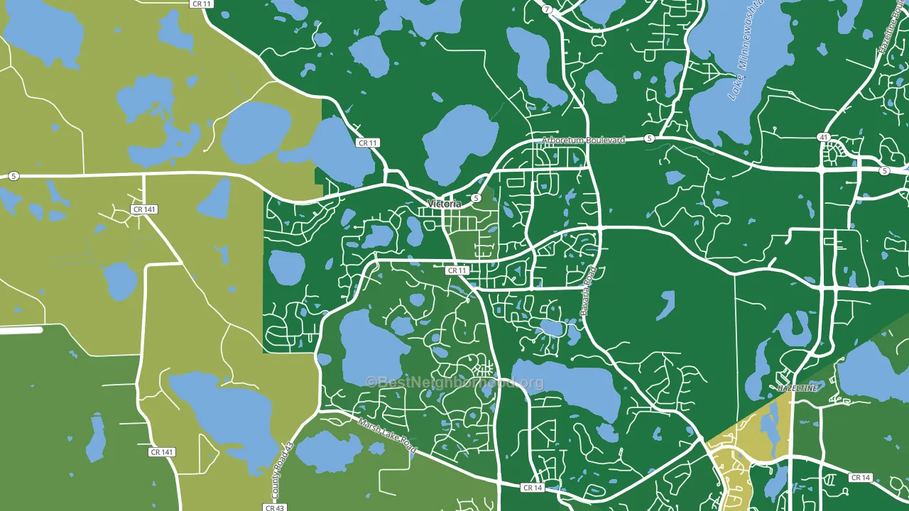 Victoria, MN block-group voter-turnout map