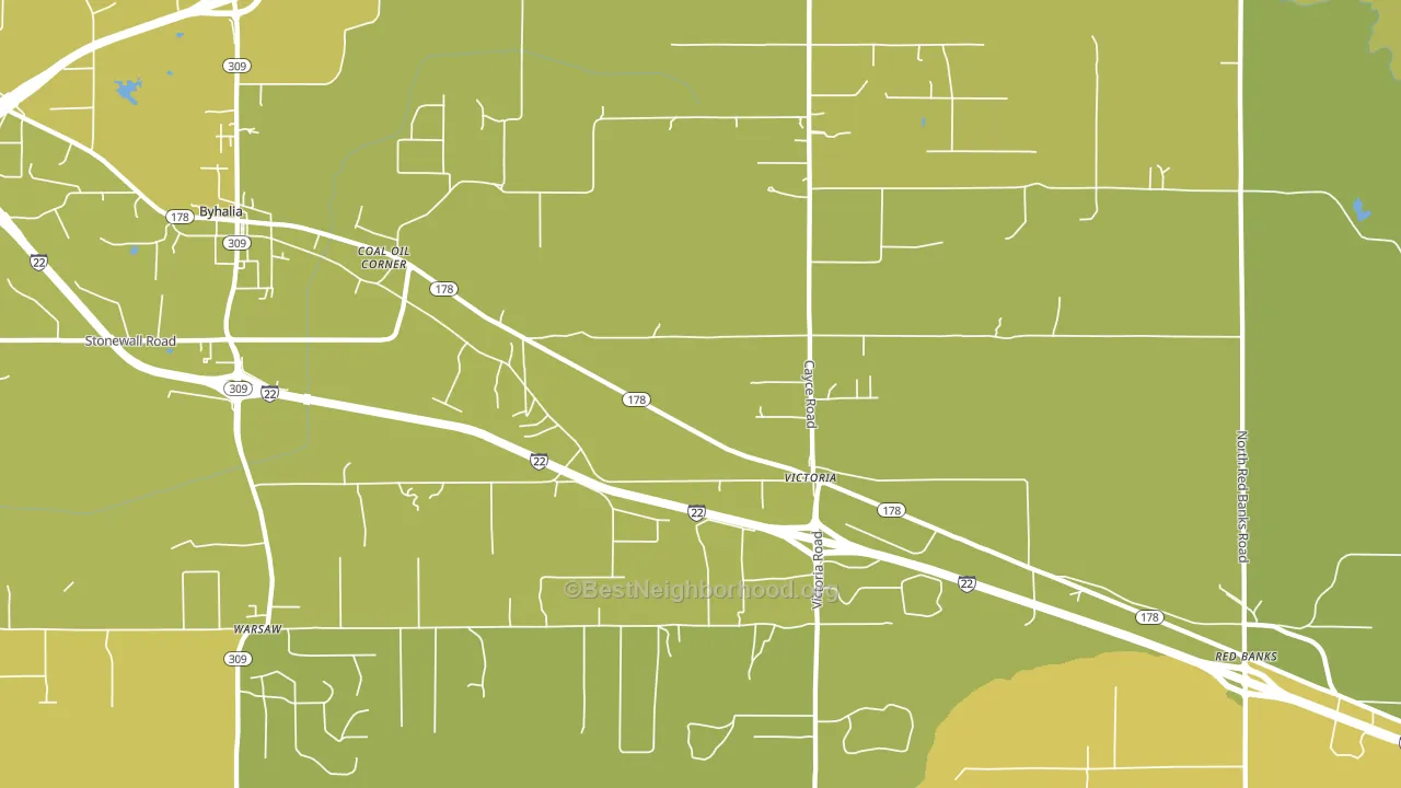 Victoria, MS block-group voter-turnout map