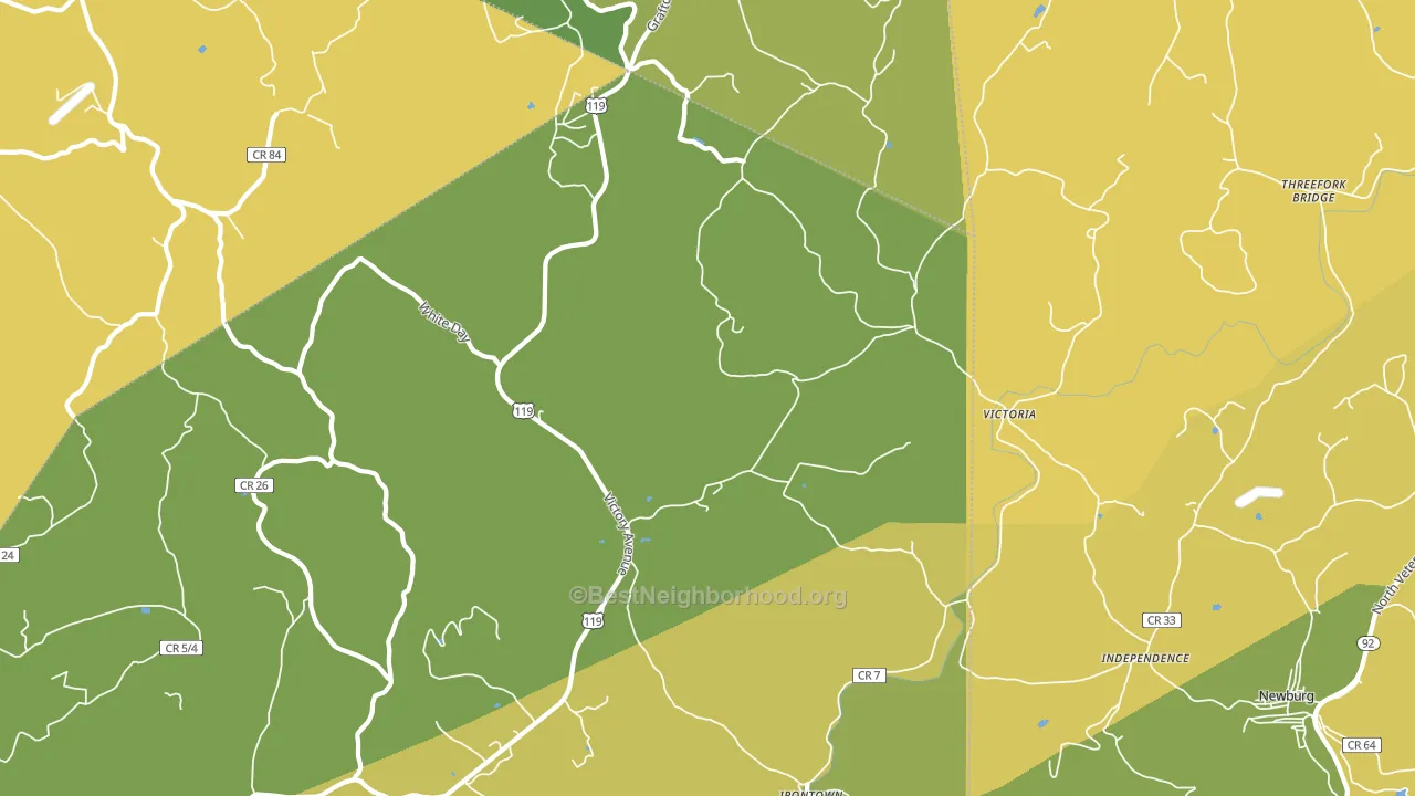 Victoria, WV block-group voter-turnout map